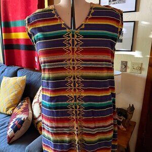 Ivy Jane Mini Serape and Embroidered Sleeveless Dress